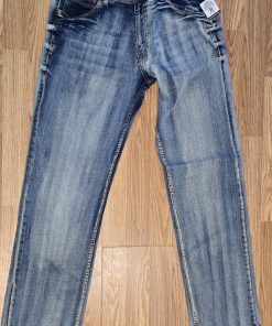 RDP Designer Men's Light Blue Denim Jeans 40” X 34”