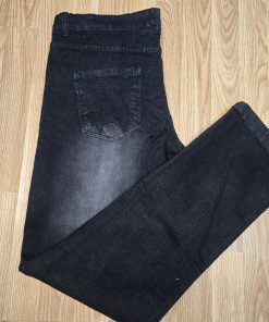 RDP Designer Men's Black Denim Jeans 36” X 36”