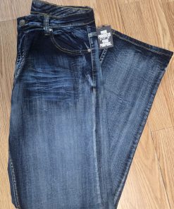 RDP Designer Men's Dark Blue Denim Jeans 36” X 36”