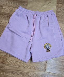 Respect Da Plug Premium Fleece Shorts – Lavender - Stay comfortable while making a statement with the Respect Da Plug Premium Fleece Shorts. Crafted from soft heavyweight fleece, these shorts feature an embroidered Respect Da Plug mascot logo, an adjustable drawstring waistband, and a relaxed fit for all-day comfort and effortless streetwear style.
