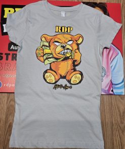 RDP Money Bear Youth Graphic T-Shirt – Gray Edition - Size M
