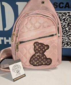 RDP Authentic Apparel Custom Quilted Bear Sling Bag – Pink